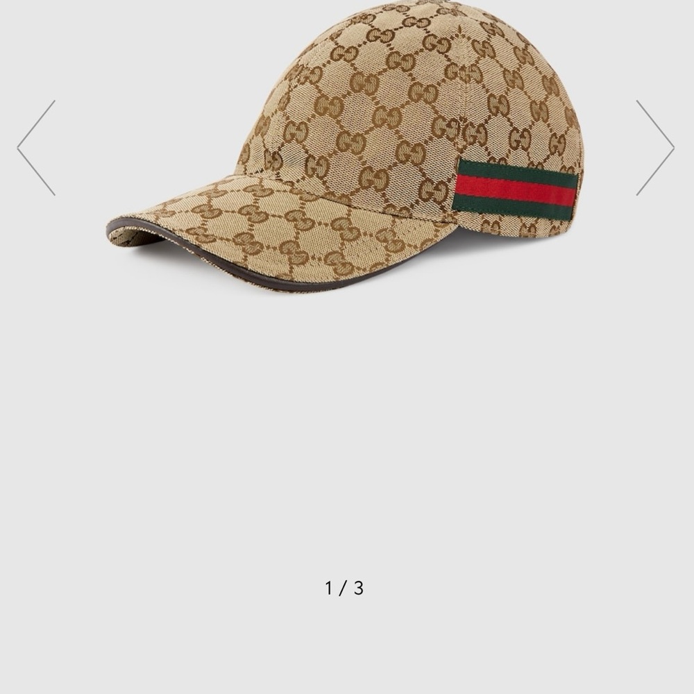 ORIGINAL GG CANVAS BASEBALL HAT WITH WEB - Picture 4 of 4
